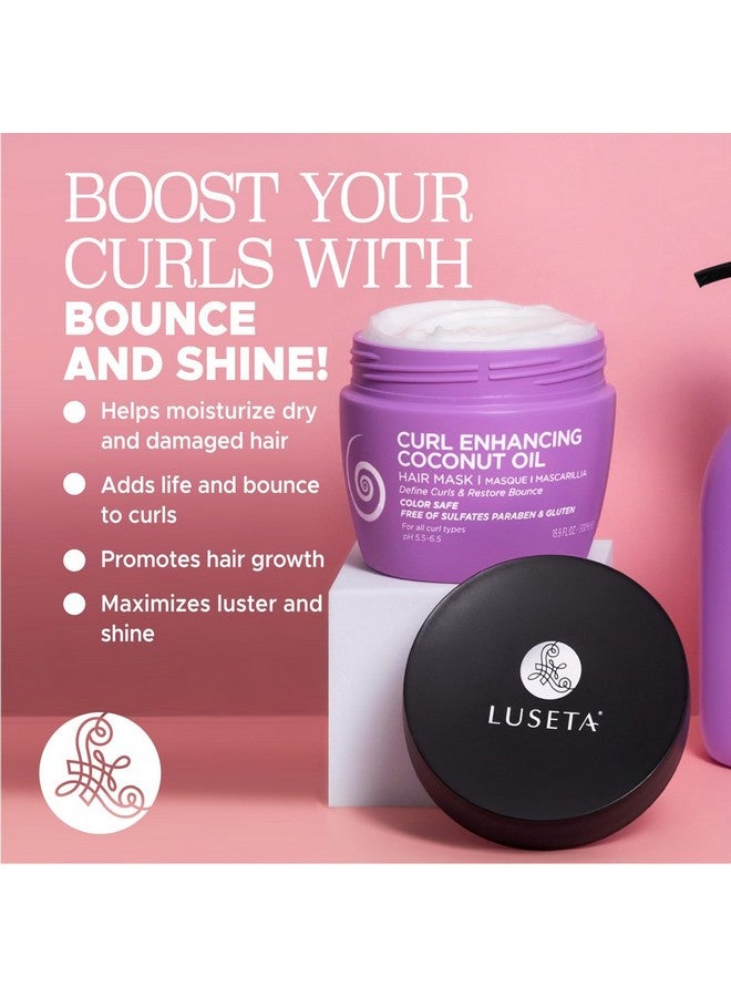 لوسيتا قناع لوسيتا للشعر المجعد، 16.9 أونصة، يُنعم ويُرطب، يُعالج بعمق، مضاد للتجعد، يُصلح أطراف الشعر المتقصفة للشعر المموج - Image 3