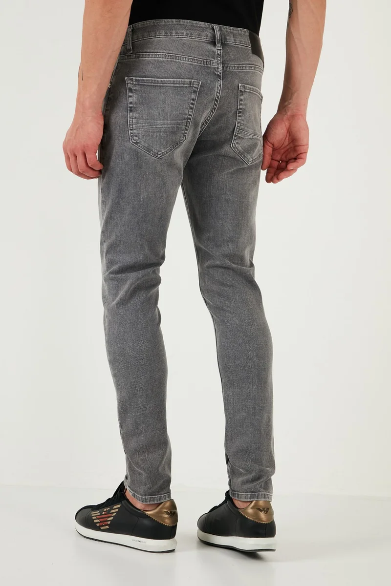 بوراتي Stretch Cotton Slim Fit Normal Waist Skinny Leg Jeans Men's Jeans 1124S59NAPOLI