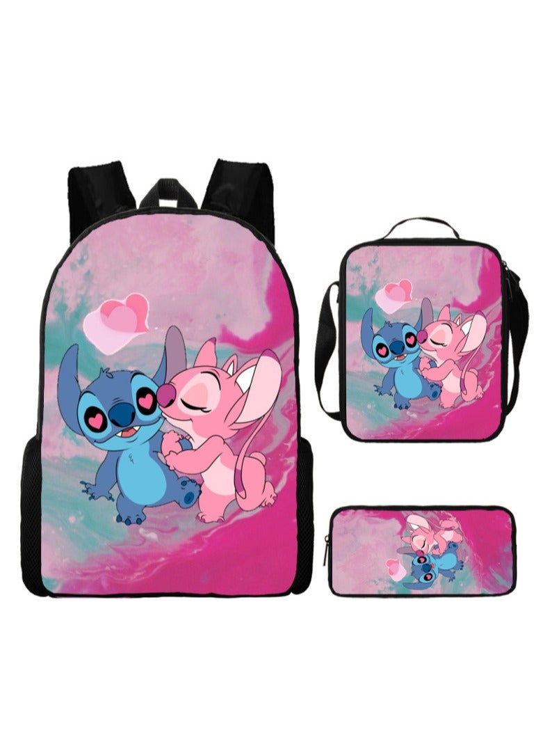 STITCH Stitch Primary And Secondary School Students' Three-Piece Backpack 29*42*16c