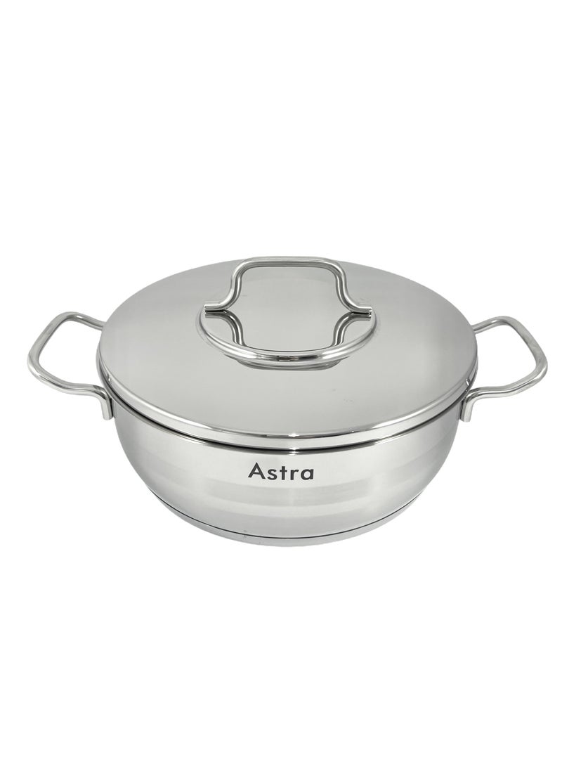 ASTRA Premium Low Casserole 24x8 cm 3.6L – Compact and Efficient Cookware for Perfectly Cooked Meals - Image 1