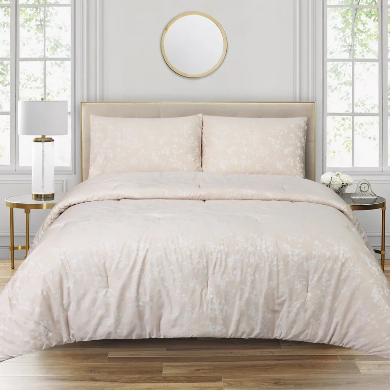 يسكن GARDENIA JACQUARD 4PC DUVET COVER SET - BEIGE