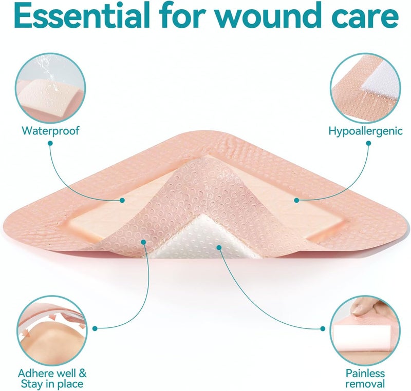Dimora Calcium Alginate Wound Dressing  Ultra Soft Silicone Foam Dressing 4x4 - Image 5