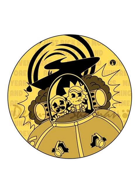 Rick And Morty Printed Mouse Pad Round  Multicolour