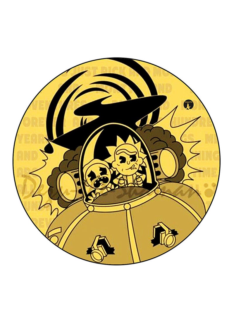 Rick And Morty Printed Mouse Pad Round  Multicolour