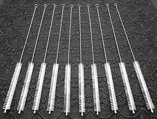 AFUUFA Straw Cleaner Brush for Stanley Extra Long 12 inch, Extra Wide 12mm diam for 40/30/20 oz Stanley Mug, Nylon Bristles and Stainless Steel Handle Straw Brush for 40 oz Stanley(10 PCS) - Image 3