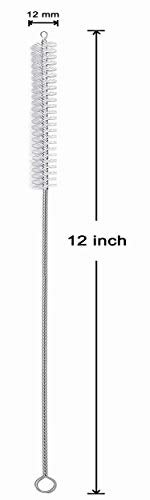 AFUUFA Straw Cleaner Brush for Stanley Extra Long 12 inch, Extra Wide 12mm diam for 40/30/20 oz Stanley Mug, Nylon Bristles and Stainless Steel Handle Straw Brush for 40 oz Stanley(10 PCS) - Image 2