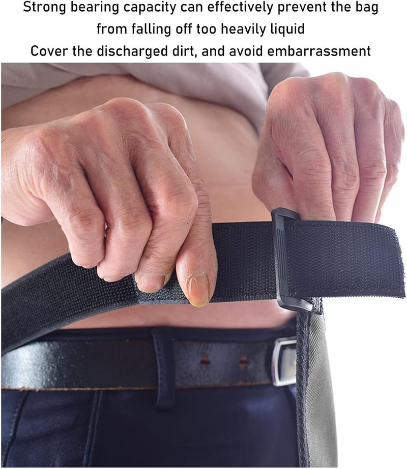 klarako Ostomy Bag with Elastic Band, Waterproof Ostomy Cover Bag, Prevents Bag Falling Off, for Ostomy Appliance (Black) - Image 2