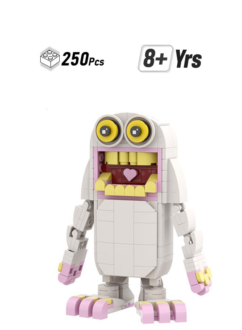 White Robot 250pcs, Singing Monster Combination Puzzle Fun Collection Version Activity Doll Set Building Block Toys, Gifts For Boys And Girls - Image 1