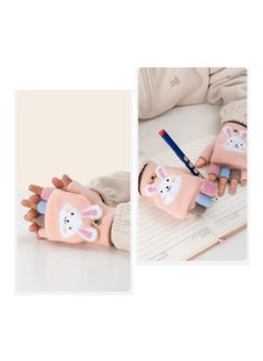 SYOSI Kids Fingerless Gloves, 1 Pairs Winter Warm Convertible Flip Top Gloves Soft Knit Lining and Elastic Cute Cartoon for Kids Boy Girls 7-10 Years  - Image 5