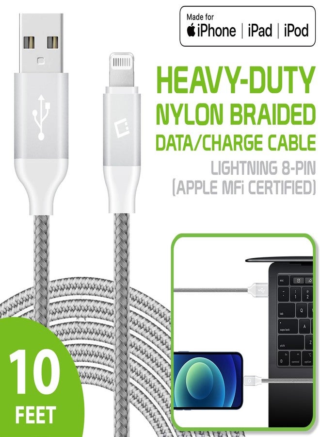 Cellet Heavy-Duty Nylon Braided Lightning Cable - 10FT (Apple MFi Certified) - Image 2