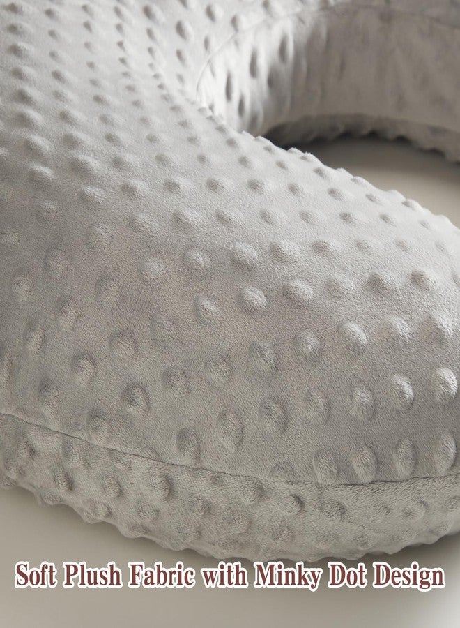 RUSHANPEACE Reading Pillow for Gaming Reading Crochet, U Shaped Arm Support Pillow with Removable Cover Reducing Arching Neck for Adult Reading and Working Sitting on Bed Sofa for Arm Rest (Grey) - Image 4