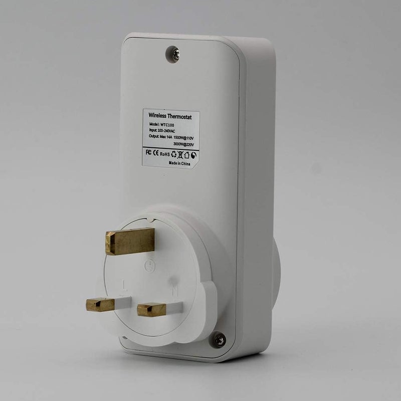 SENSTREE Wireless Thermostat Outlet, Temperature Controlled Outlet Heating & Cooling Remote Control and Plug-in Receiver, Over 300 feet Range, with 6ft NTC Temp Probe (Outlet Detect Temperature) - Image 3