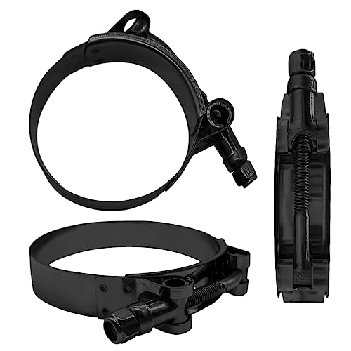 BOTTEN 4 Pack 1.25" Stainless Steel T-Bolt Hose Clamps - Clamp Range 41-46mm for 1.25 Hose ID (Black) - Durable and Reliable Hose Clamps for Secure Connections" - Image 4