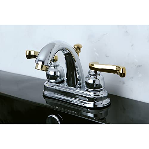 Kingston Brass KB5614FL 4 in Centerset Bathroom Faucet Polished ChromePolished Brass - Image 3