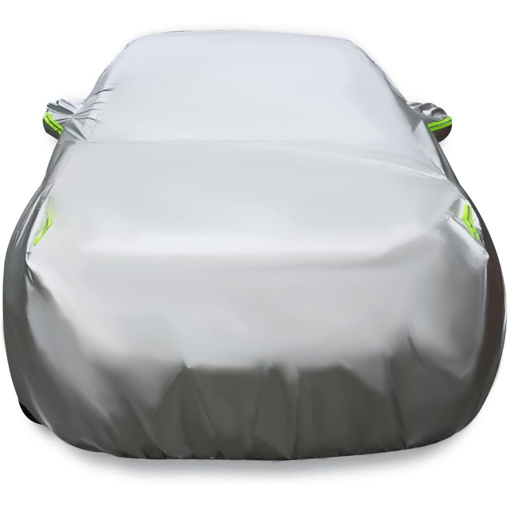 Car Cover SUV, Full Car Cover Outdoor with 4 Securing Straps Automobile for Windproof, Dustproof, Sun Protection