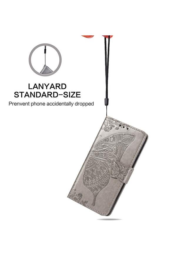 Zaboon Case For Huawei Honor 30S Butterfly Love Flower Embossed Horizontal Flip Leather Case with Bracket / Card Slot / Wallet / Lanyard - Image 4