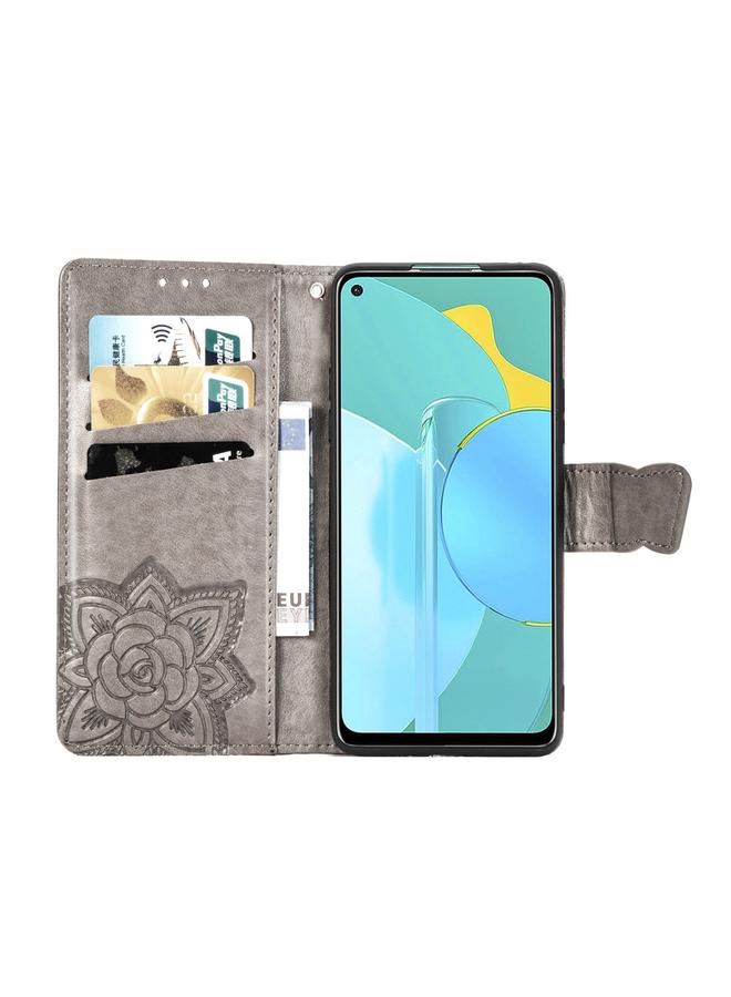 Zaboon Case For Huawei Honor 30S Butterfly Love Flower Embossed Horizontal Flip Leather Case with Bracket / Card Slot / Wallet / Lanyard - Image 2
