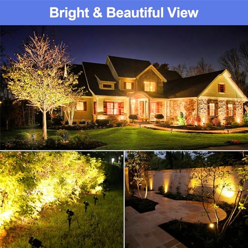 GreenClick Landscape Lighting, 3W 12V Extendable Low Voltage 6 in 1 Landscape Lights with Transformer IP65 Waterproof 1800 Lumen Outdoor Spotlight for Garden Walls Trees Flag Pathway, Warm White - Image 5