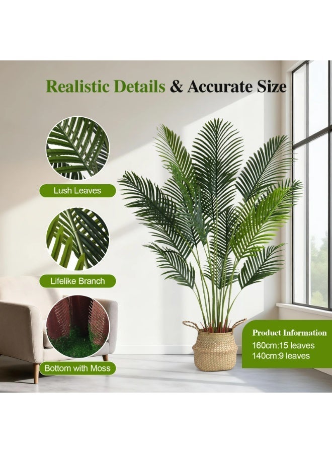 شجرة نخيل أريكا الاصطناعية - شجرة واقعية للديكور المنزلي، رمضان والديكور المنزلي الحديث، للاستخدام الداخلي/الخارجي والمكتبي، هدية مثالية لعيد الانتقال إلى منزل جديد - Image 5
