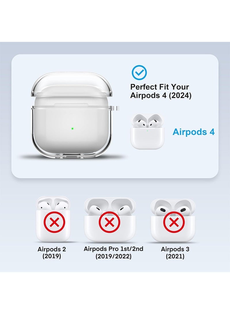 زَافِرَة جراب ايربودز 4 الواقي | غلاف سماعة ايربودز 4 المقاوم للصدمات من TPU ناعم - شفاف - Image 2
