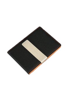 NIBEMINENT PU Leather Money Clip Black/Orange/Cream  - Image 1