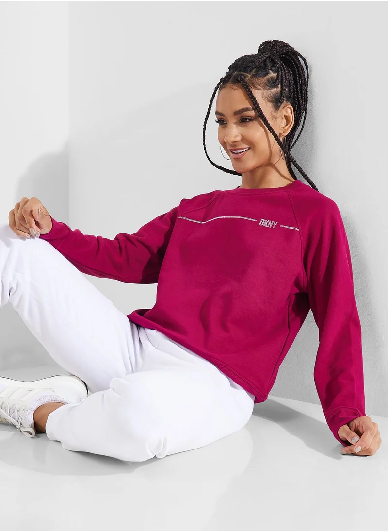 DKNY Sport Crew Neck Logo Sweatshirt