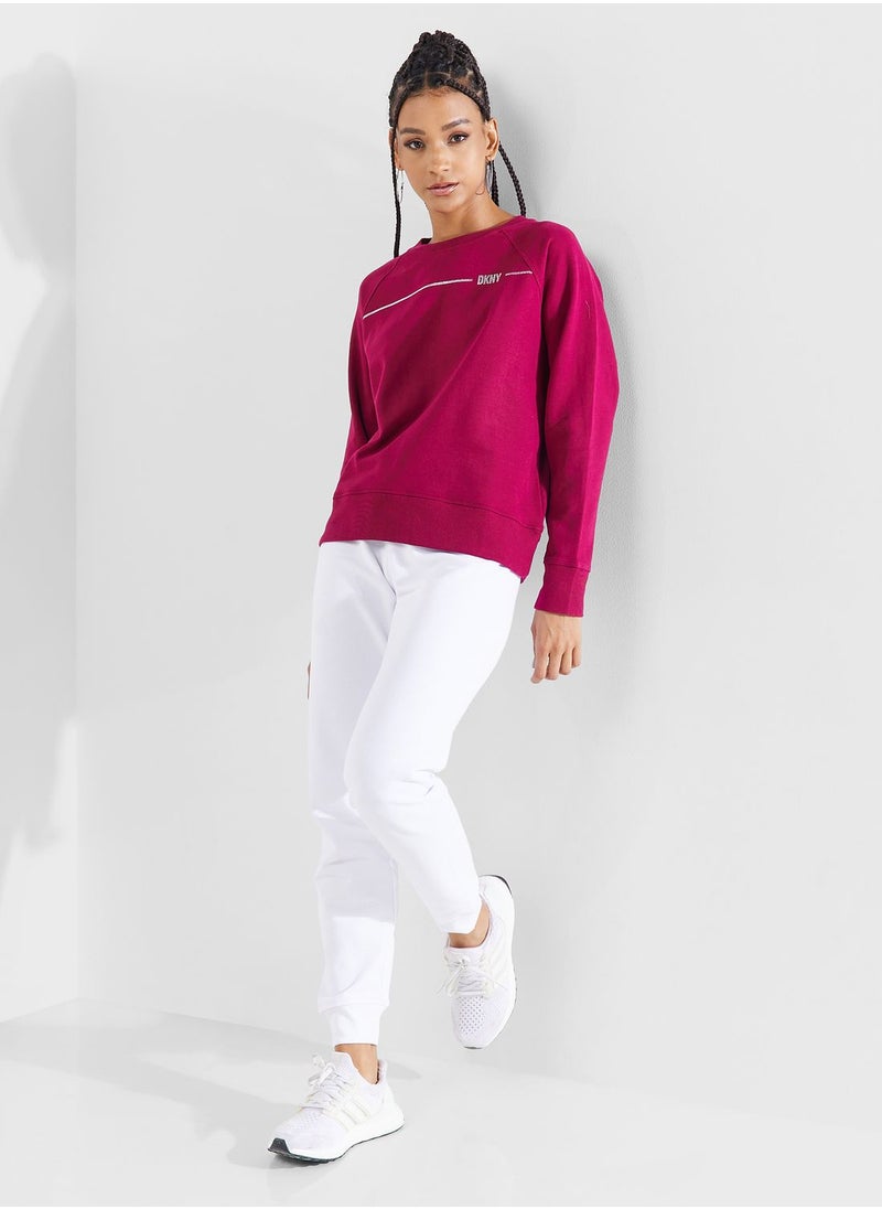 DKNY Sport - Crew Neck Logo Sweatshirt - Image 1