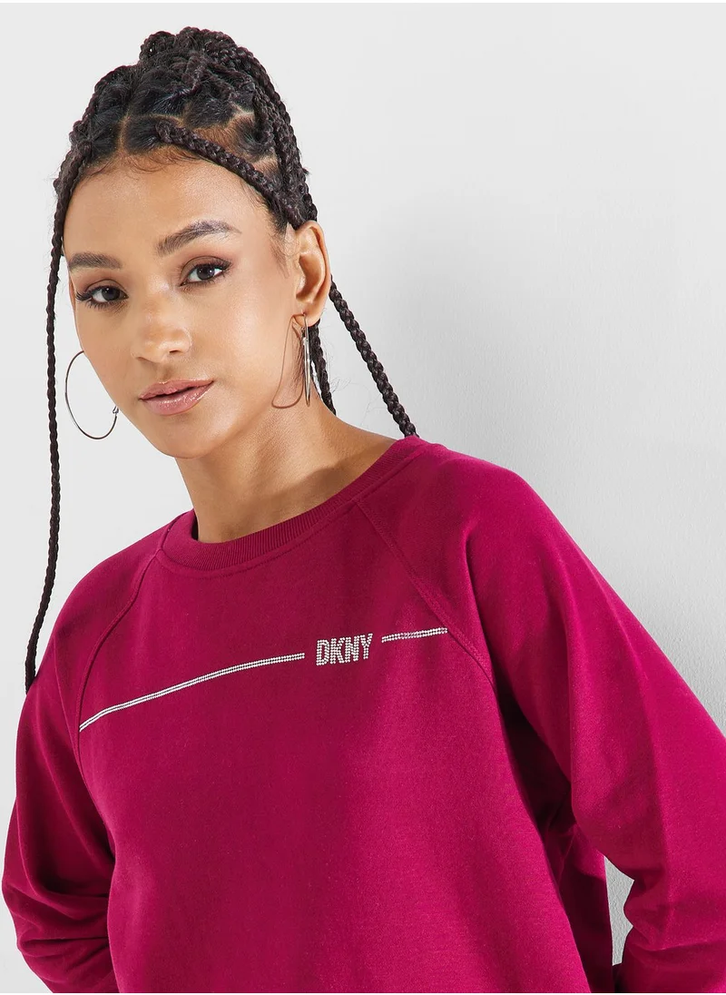 DKNY Sport Crew Neck Logo Sweatshirt