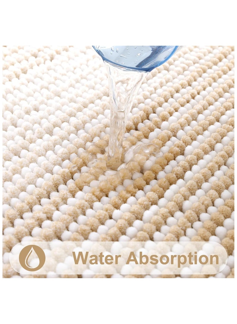سوفام سجادة حوض الحمام,50x80 سم إضافية ناعمة وممتصة حمام الألياف الدقيقة سجادة غير الانزلاقية, جهاز غسل الملابس الجاف - Image 3