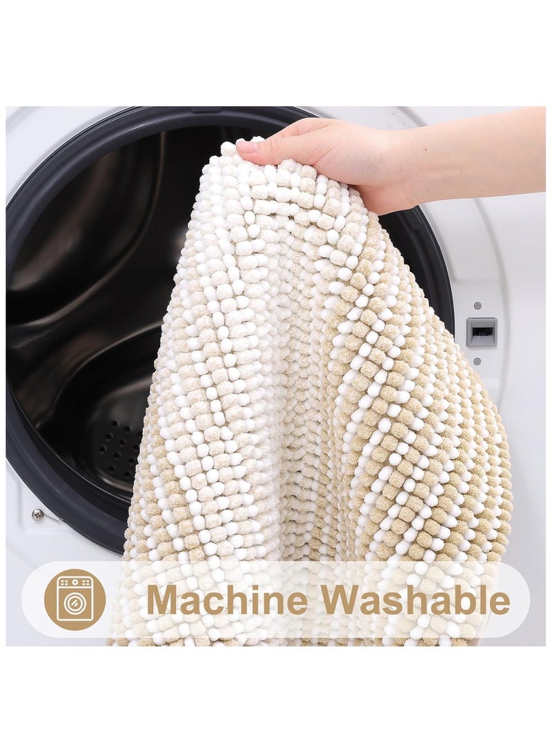 سوفام سجادة حوض الحمام,50x80 سم إضافية ناعمة وممتصة حمام الألياف الدقيقة سجادة غير الانزلاقية, جهاز غسل الملابس الجاف - Image 5