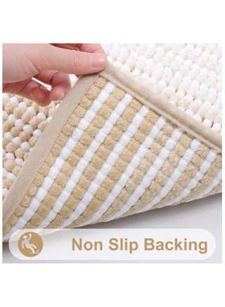 Bathroom Rug Mat, Super Soft and Ultra Absorbent Microfiber Bath Mat Rug, Non-Slip Plush Bathroom Rugs, Machine Wash and Dry Bath Rug for Bathroom, Bedroom, Kitchen, Tub (Beige, 50x80 CM) - view 4