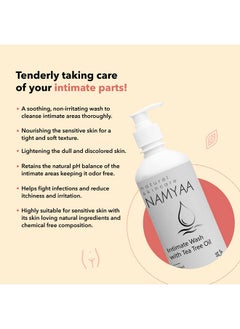 NAMYAA Natural Intimate Wash With Tea Tree Oil | Ph Balanced | Prevents Dryness, Bad Smell, Itching, Rashes & Irritation | Paraben Free | 300Ml  - Image 2