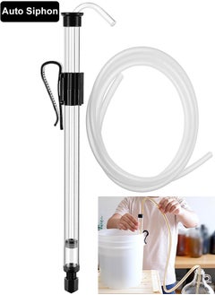 35cm Auto Siphon Kit with Clamp and 125cm Hose Bottling Siphoning for Homebrew Drinks Beverages Liquids Carboy Jugs Bottle Filling