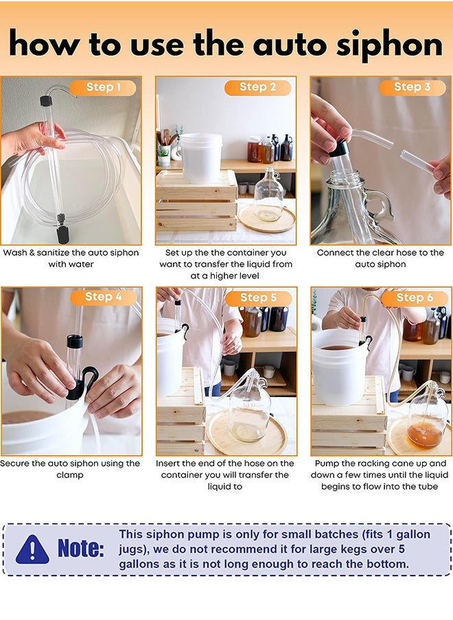 Generic - 35cm Auto Siphon Kit with Clamp and 125cm Hose Bottling Siphoning for Homebrew Drinks Beverages Liquids Carboy Jugs Bottle Filling - Image 1