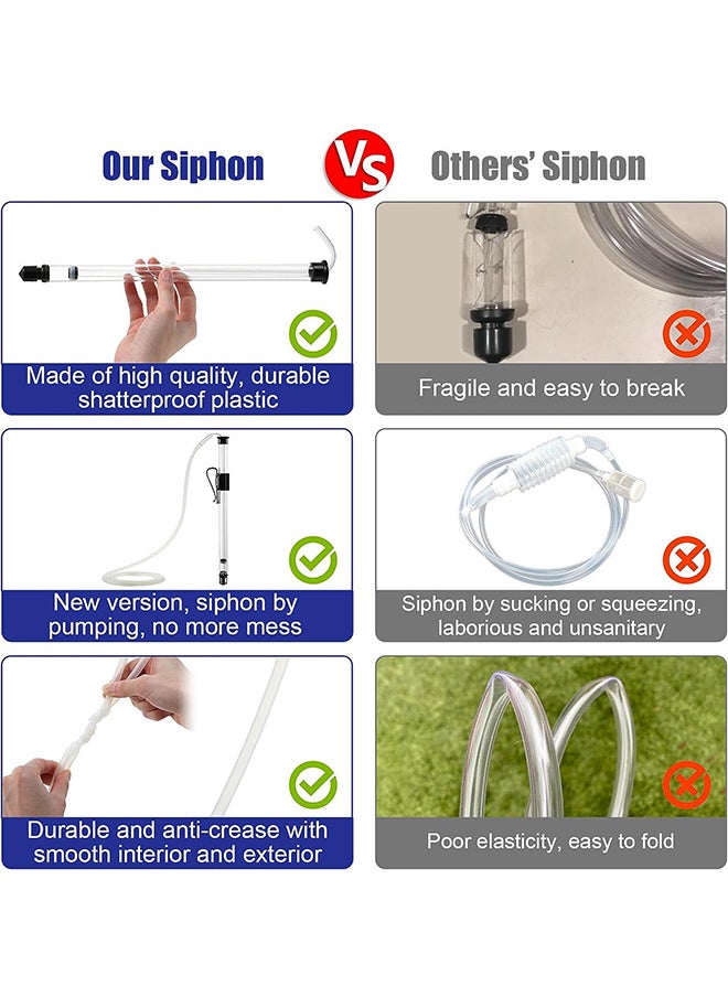 Generic - 35cm Auto Siphon Kit with Clamp and 125cm Hose Bottling Siphoning for Homebrew Drinks Beverages Liquids Carboy Jugs Bottle Filling - Image 1