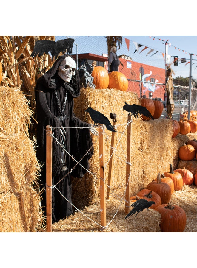 Loquat Black Crow Decoration  Simulation Feather Crow Simulation Crow Ghost Festival Easter Supplies Wholesale-Dimensions:Large - Image 4