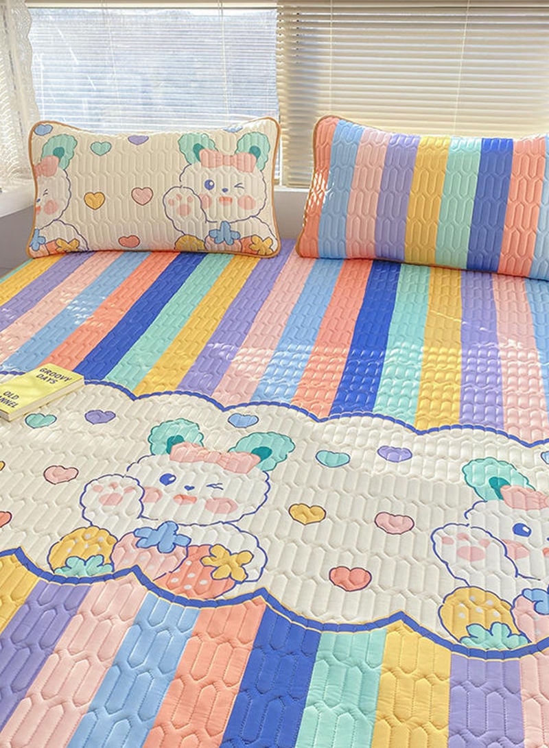 3-Piece Set One Cool Latex Printed Mat And Two Pillowcases (150*200cm)  - Image 2