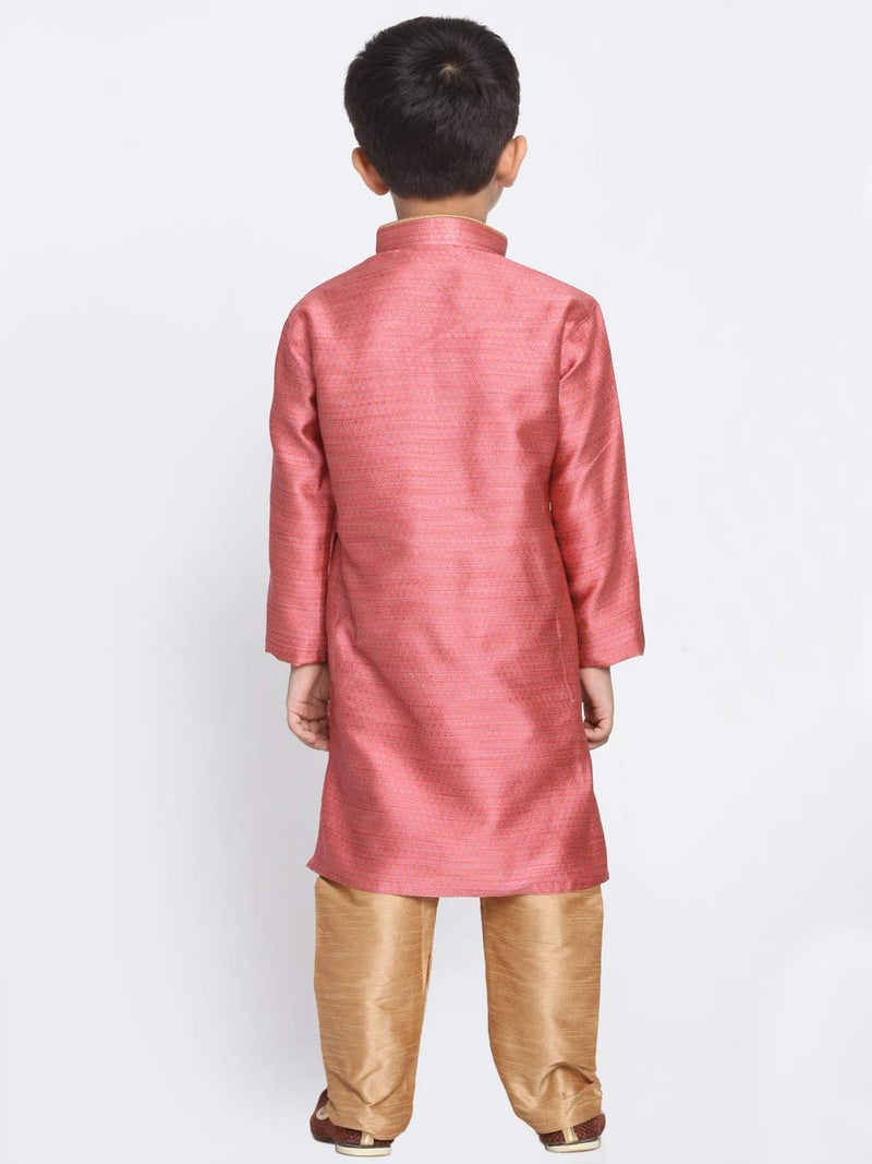 JBN Creation Vastramay Baby Boy's Cotton Silk Blend Kurta Pyjama Set_VASBK047PNnPRG_14 - Image 5