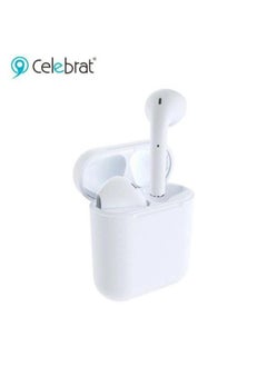 Celebrat TWS-W10 True Wireless Stereo Headset – White | Bluetooth 5.0 | High-Quality Sound