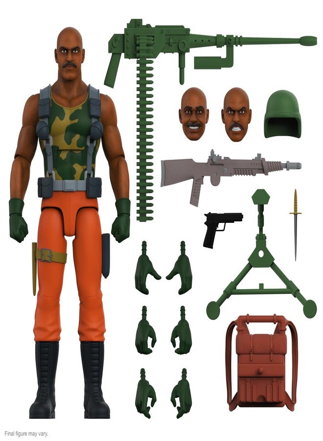 Super7 Ultimates! G.I. Joe Roadblock - 7" G.I. Joe Action Figure with Accessories Classic Cartoon Collectibles and Retro Toys - Image 1