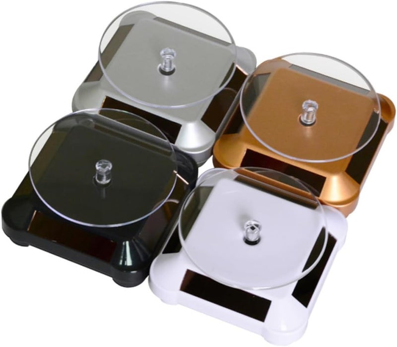 Golden Solar Rotating Display Stand Holder Tray for Jewelry Phone Accessories Showcase - Image 1