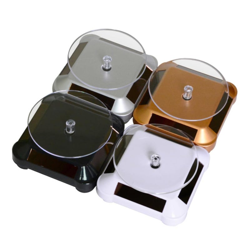 Golden Solar Rotating Display Stand Holder Tray for Jewelry Phone Accessories Showcase - Image 2