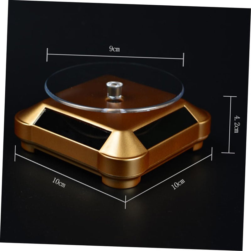 Golden Solar Rotating Display Stand Holder Tray for Jewelry Phone Accessories Showcase - Image 3