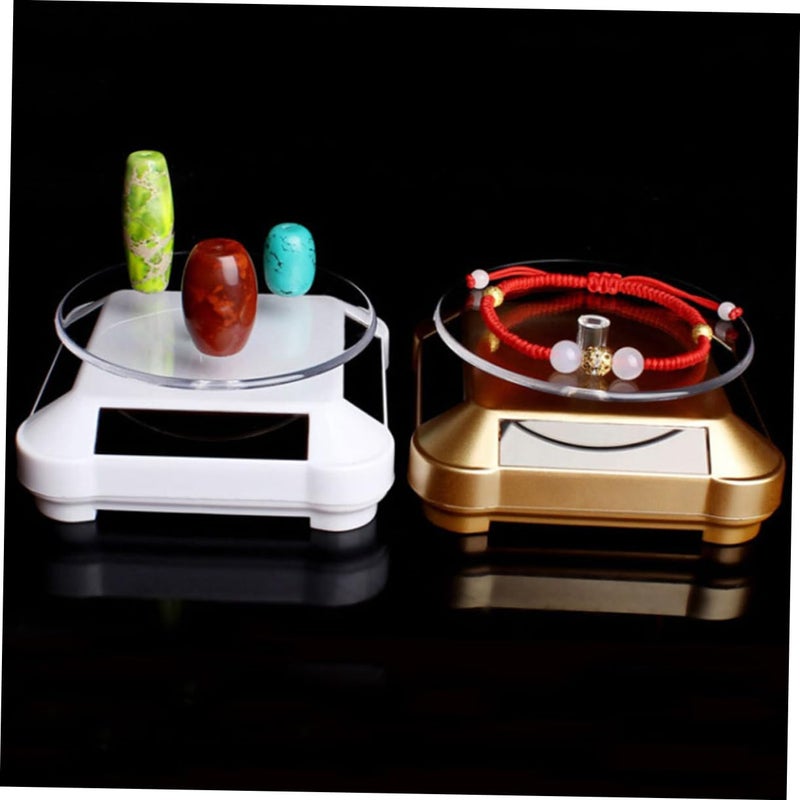 Golden Solar Rotating Display Stand Holder Tray for Jewelry Phone Accessories Showcase - Image 4