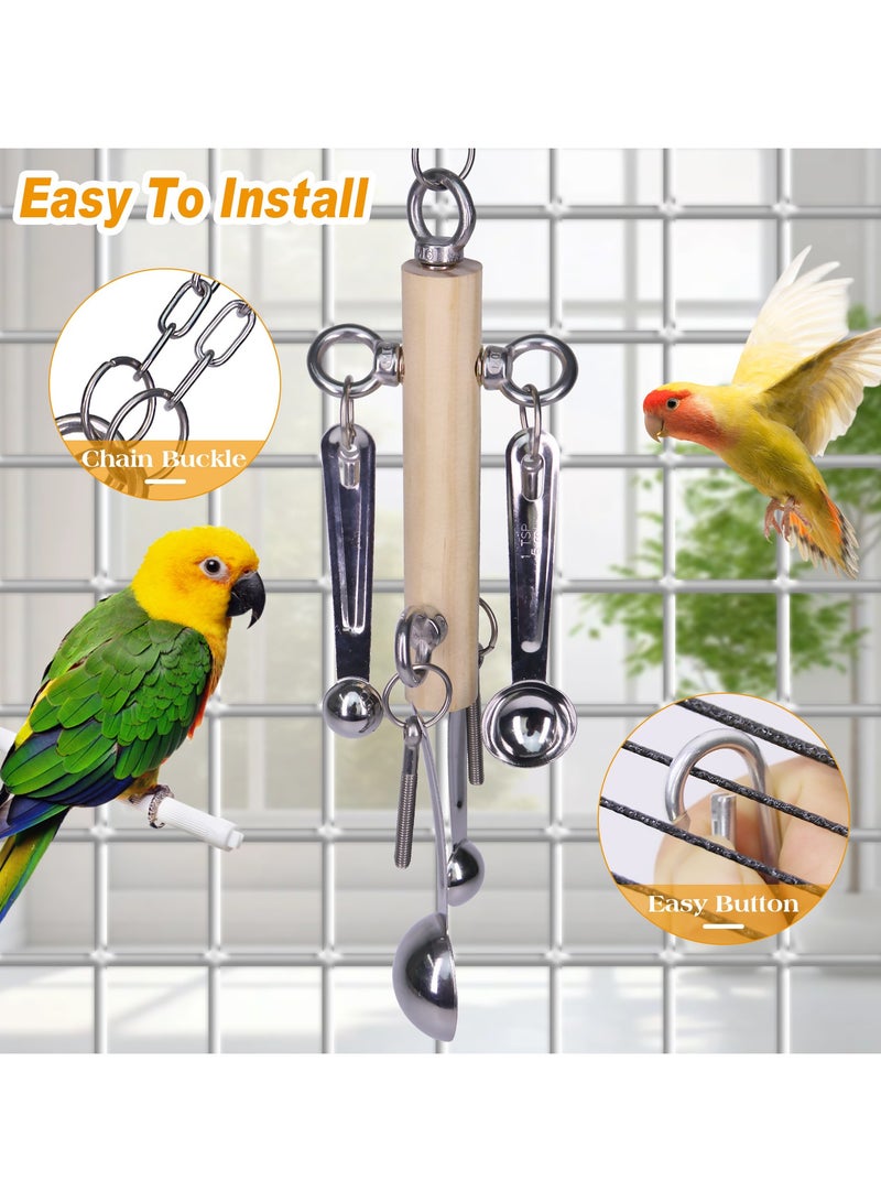 عام ألعاب للطيور مصنوعة من الفولاذ المقاوم للصدأ، ألعاب ابتزاز وتحلل الألغاز للطيور، ألعاب تمشي لمنع الحملة، إمدادات طيور، ألعاب الببغاء، ت συνοد الطيور في اللعب على المدى الطويل. - Image 1