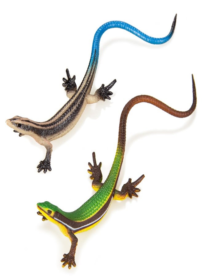 NAKIMO Plastic Lizard Toys Lizard Figurine Realistic Fake Lizards Artificial Model Reptile Toy for Cake Decoration Prank Props Educational Toys (Set - B) - Image 1