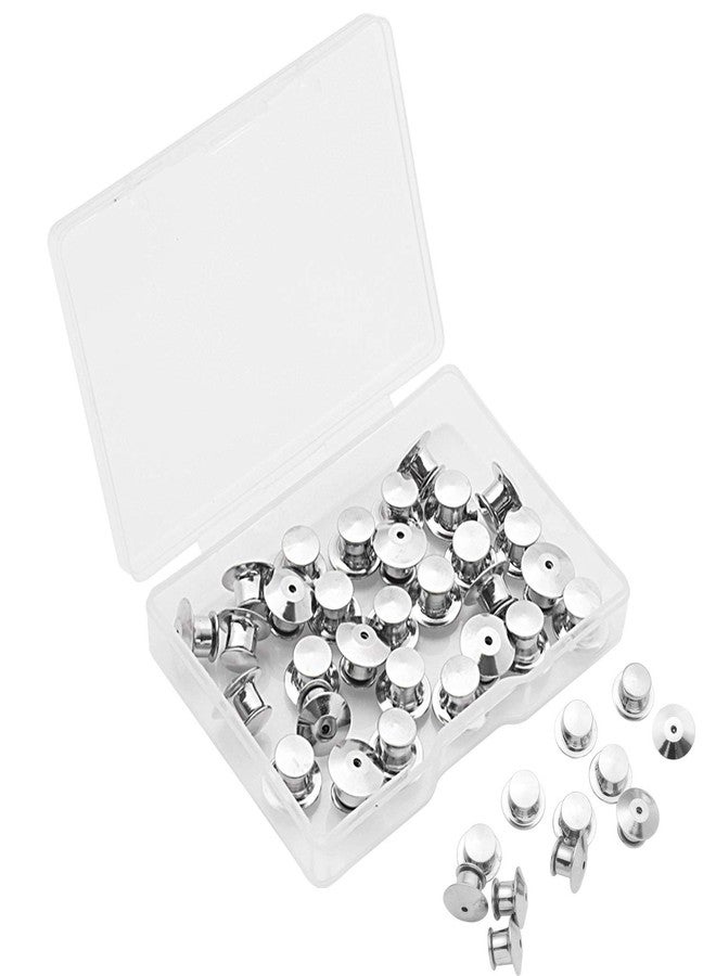 SUBANG 30 Pieces Metal Pin Backs Locking Pin Keepers Locking Clasp with Storage Case - Image 1