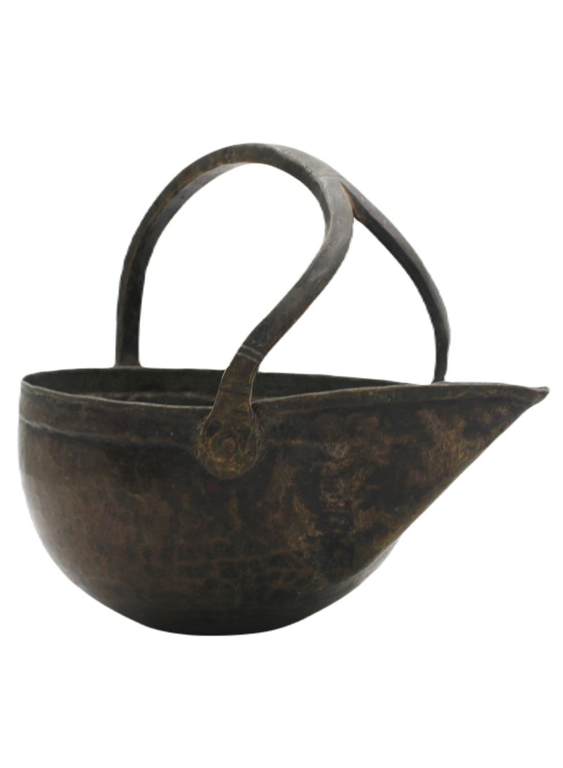 Antique Museum Handmade Antique Brass Decorative Basket 22 X 20 cm  - Image 1