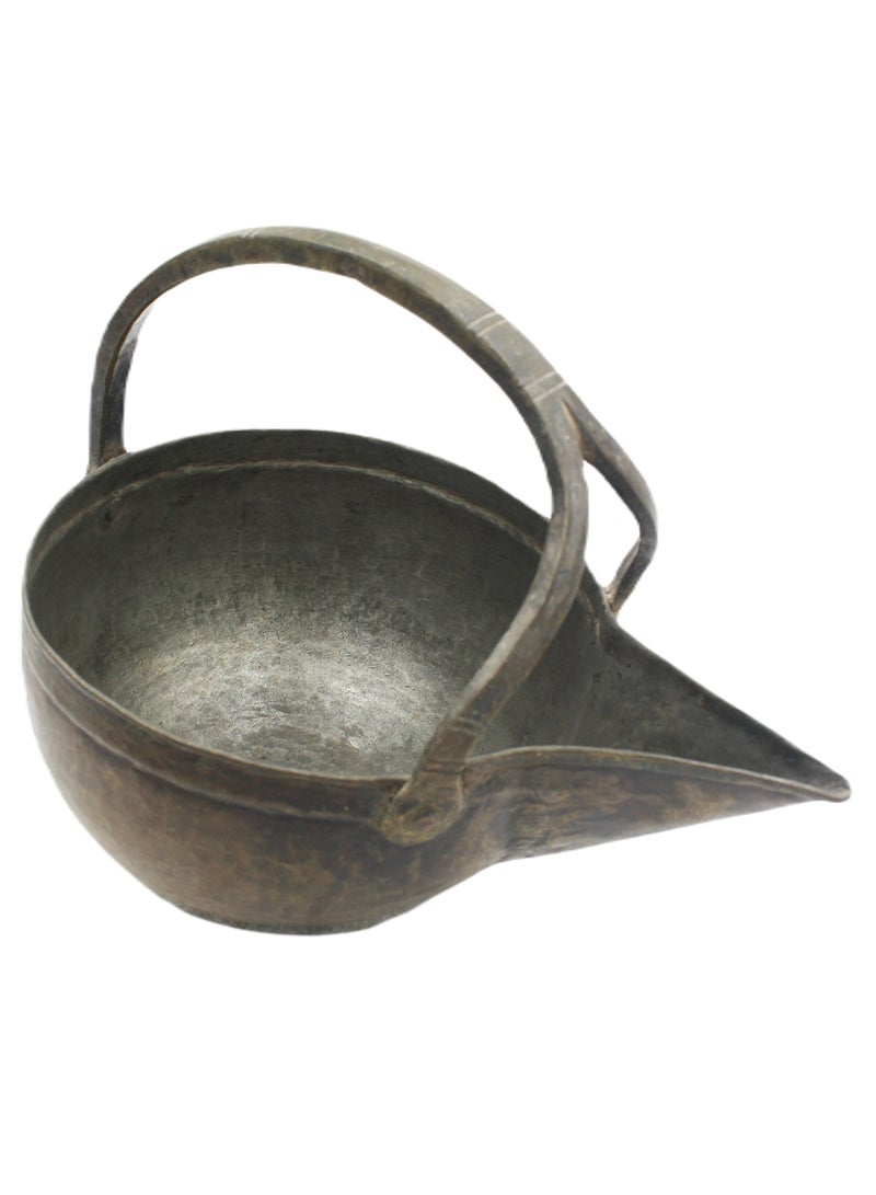 Antique Museum Handmade Antique Brass Decorative Basket 22 X 20 cm  - Image 2