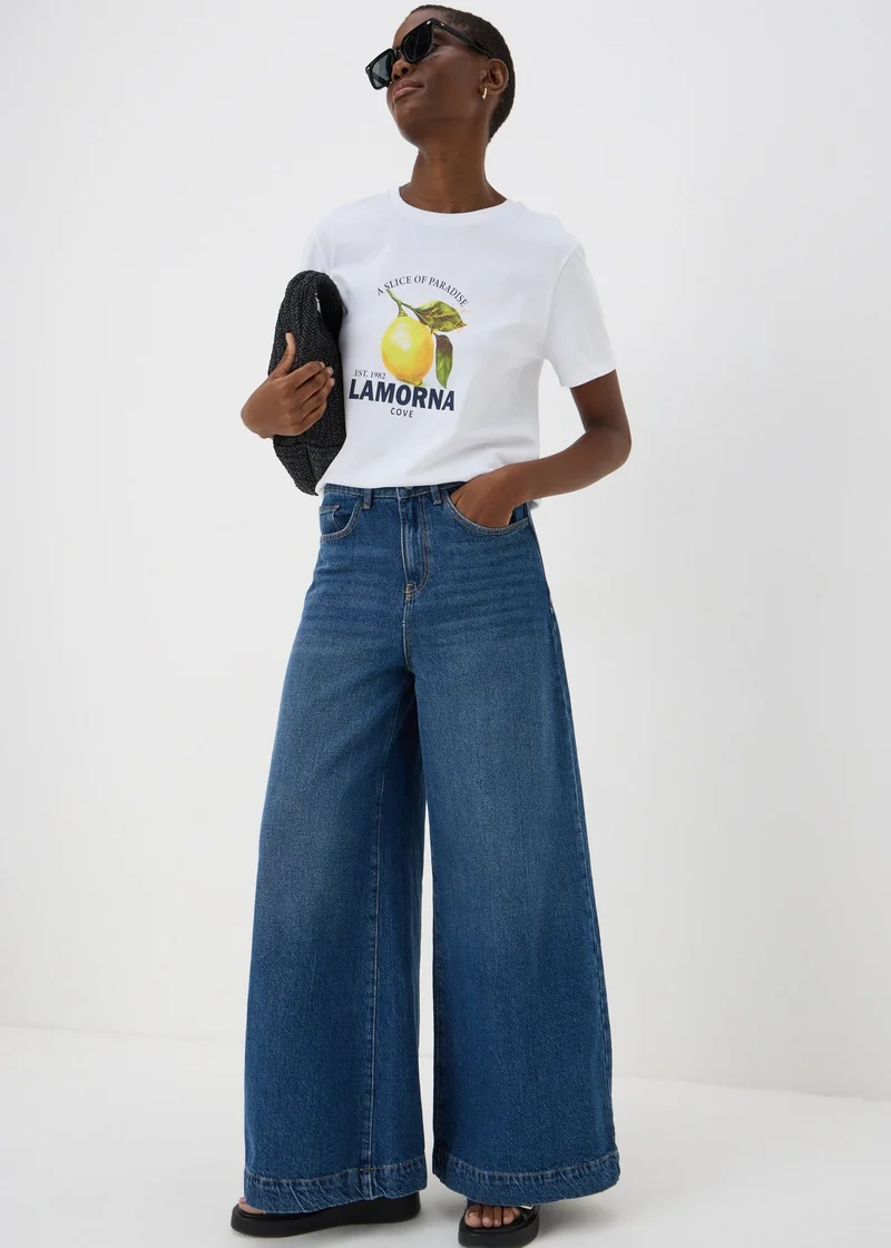 Matalan White Graphic Lemon T-Shirt
